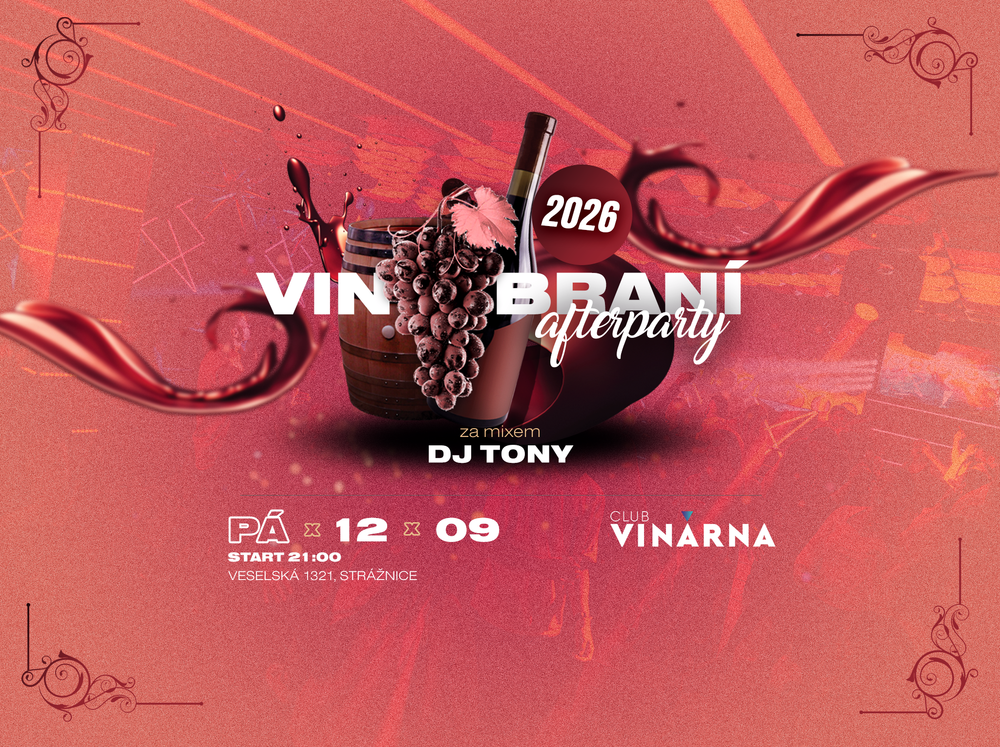Plakát akce Afterparty Vinobraní 2026