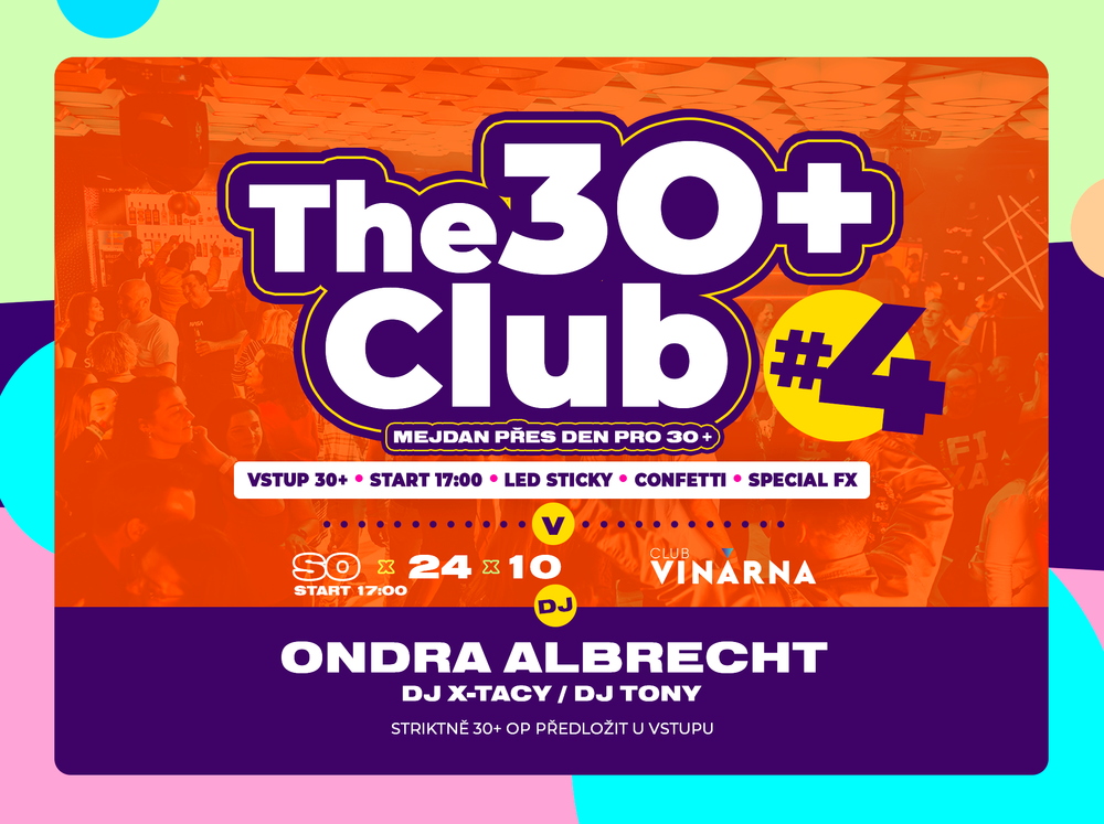 Plakát akce The 30+ Club #4